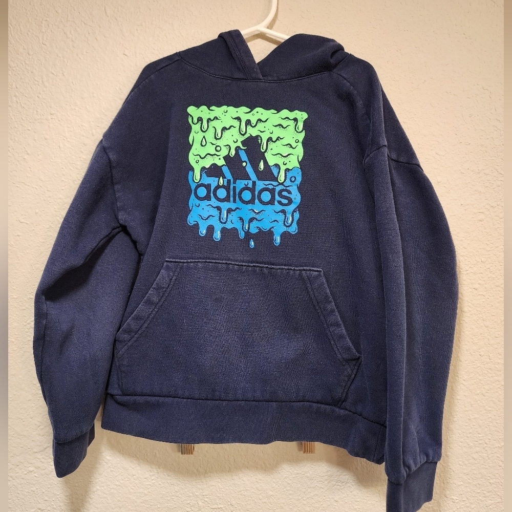 Adidas Men's Navy Blue Hoodie